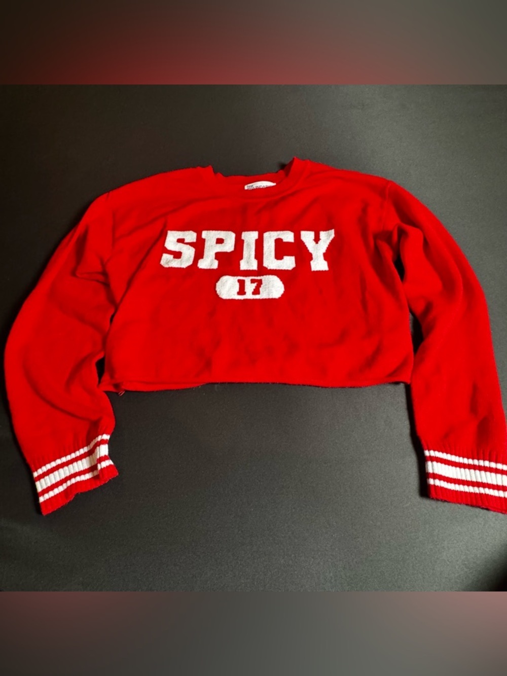 No Boundaries Bright Red Knit Sweater
